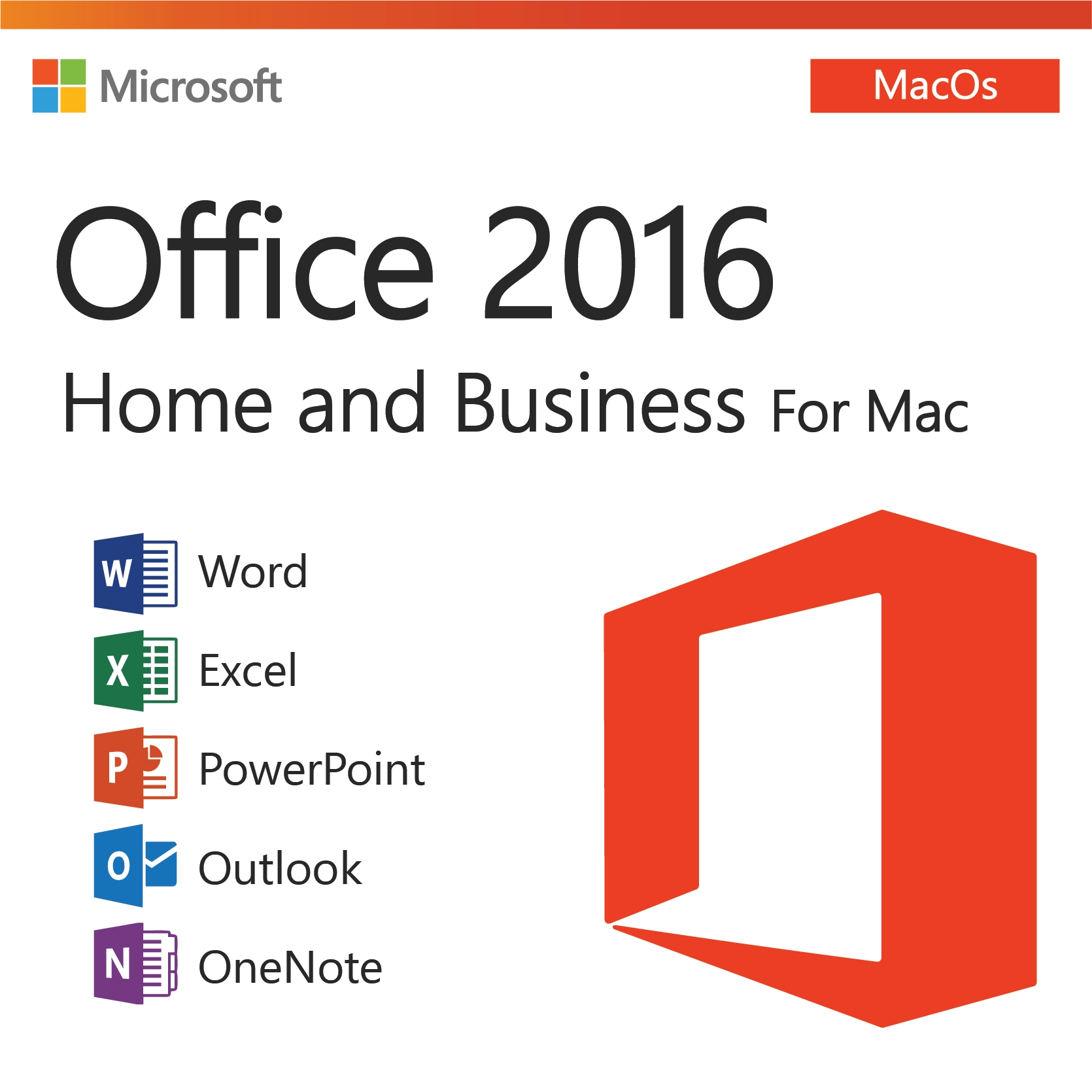 Microsoft Office 2016 Home Business for Mac - Lifetime License key