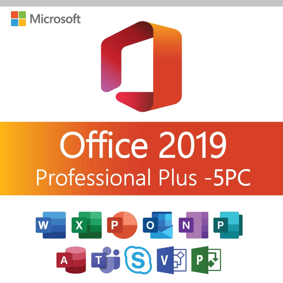 Microsoft Office 2019 Professional Plus 5PC – Lifetime License