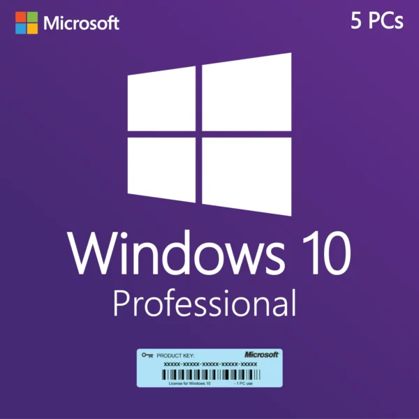 Windows 10 Professional for 5PCs