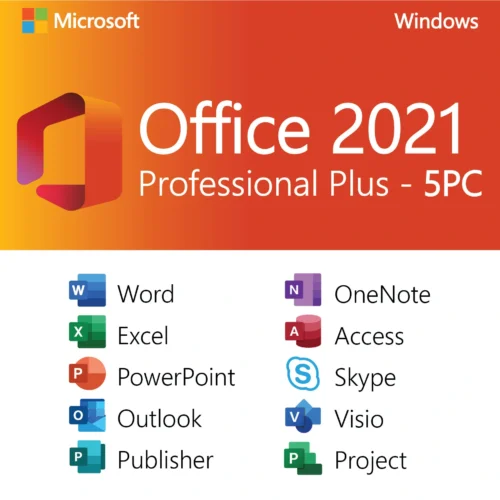 Microsoft Office 2021 Professional Plus 5PC – Lifetime License