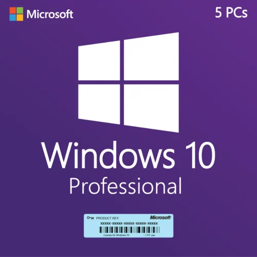 Microsoft Windows 10 Professional For 5 PCs – Lifetime License Microsoft Windows 10 Professional For 5 PCs – Lifetime License